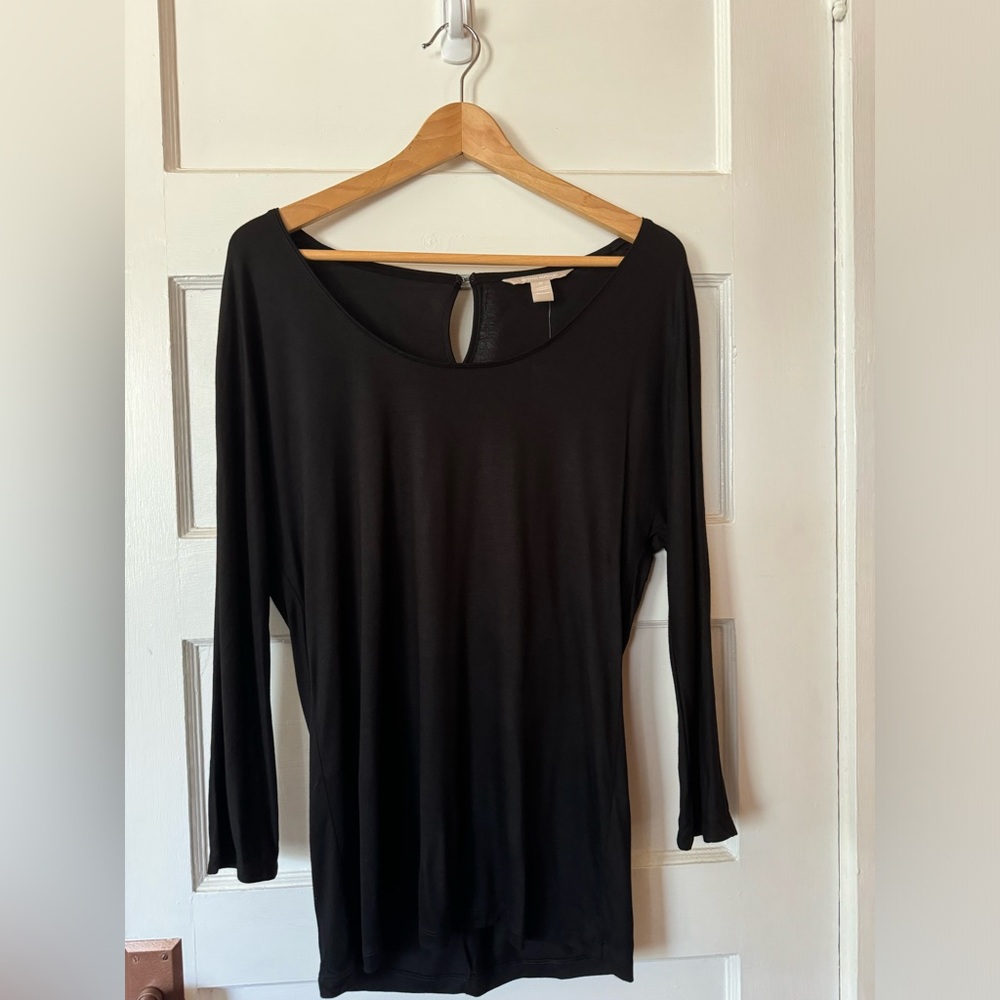 Banana Republic black 3/4 sleeve dolman blouse Medium